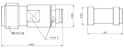 img：Straight female for 047 Cable