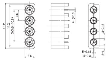 img：4port Edge Mount male 3.6mm Pitch